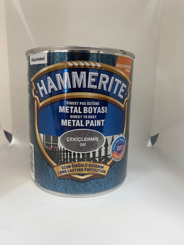 Hammerite Metaallak ‘Hamerslag Grijs’ 750ml Dual Tech