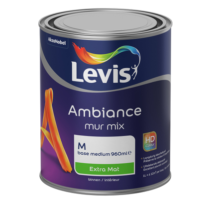 Peinture murale Levis Ambiance Mur base M extra mat 1L