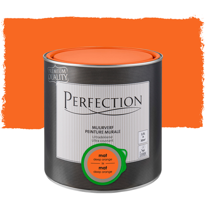 Perfection muurverf ultradekkend mat deep orange 2,5L