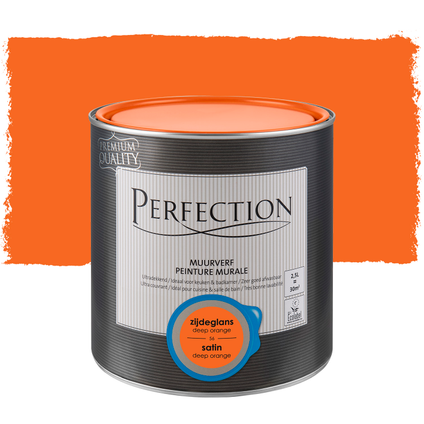 Perfection muurverf ultradekkend zijdeglans deep orange 2,5L