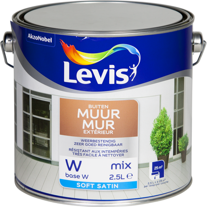 Peinture façade Levis Mur Extérieur base W satin 2,5L