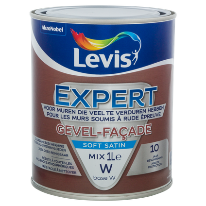 Peinture Levis Expert Façade mix base W soft satin 1L