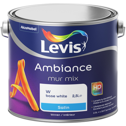 Peinture Levis Ambiance Mur mix base W satin 2,5L