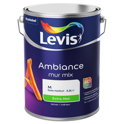 Peinture murale Levis Ambiance Mur base M blanc extra mat 5L