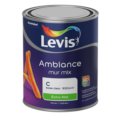 Peinture murale Levis Ambiance Mur base C extra mat 1L