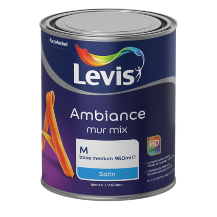 Peinture Levis Ambiance Mur mix base M satin 1L