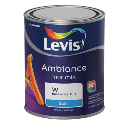 Peinture Levis Ambiance Mur mix base W satin 1L