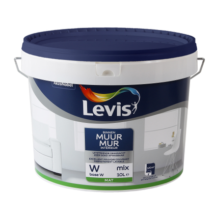 Peinture murale Levis Mur intérieur mix base white mat 10L