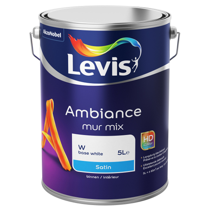 Peinture Levis Ambiance Mur mix base W satin 5L