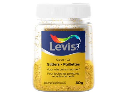 Levis paillettes additif de peinture murale 50g or