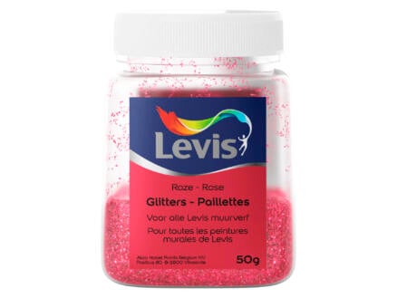 Levis paillettes additif de peinture murale 50g rose