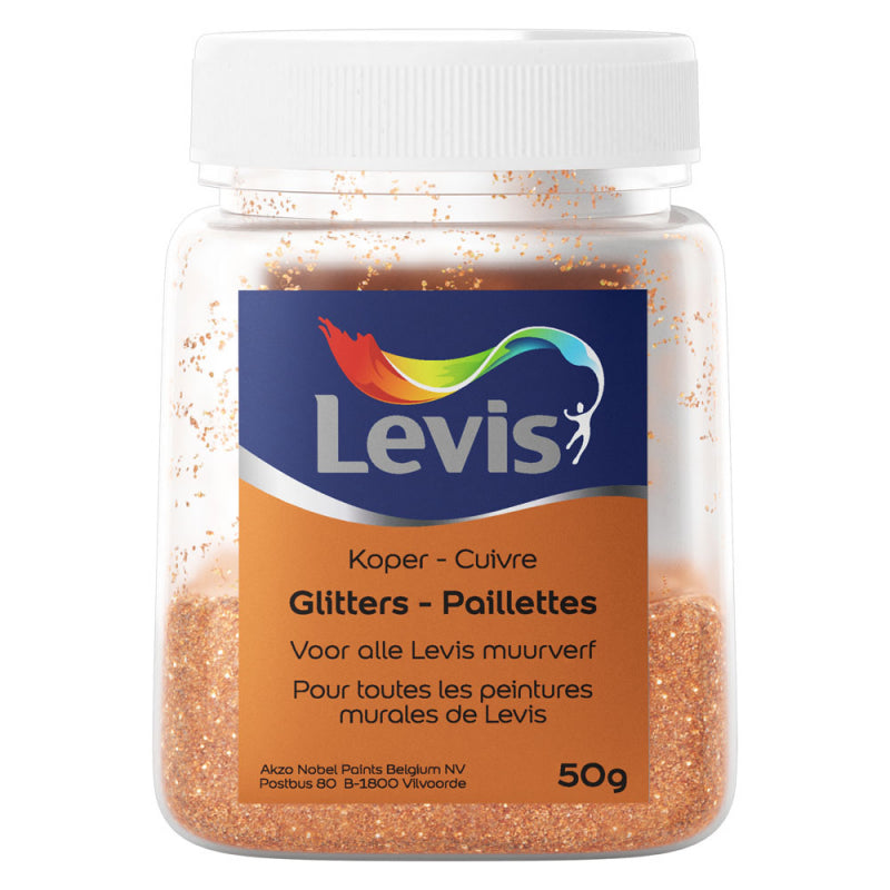 Paillettes additifs de peinture murale 50 gr bronze LEVIS