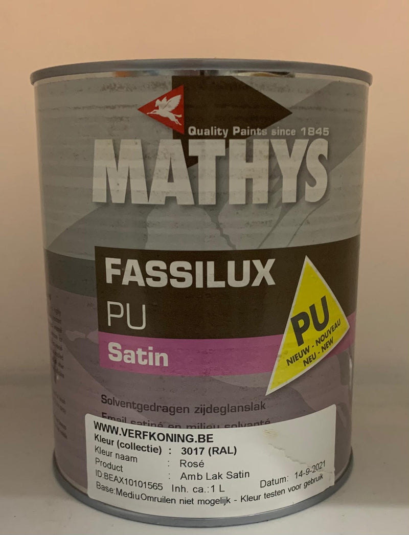 Mathys - Fassilux PU - Satin - Rose - RAL3017 - 1L