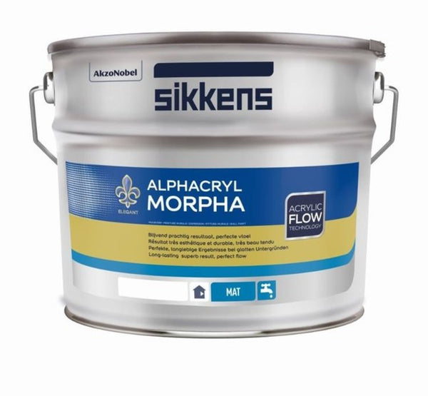 Sikkens Alphacryl Morpha - Matte afwasbare isolerende muurverf - waterbasis - 10 L - Wit